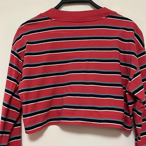 TNA Ryer Longsleeve - Cropped, Red Striped, Size Small - Picture 5 of 7